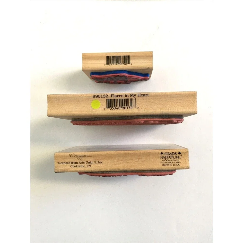 3 Stamps Happen Inkadinkado Rubber Stamp D Morgan Cats Friends